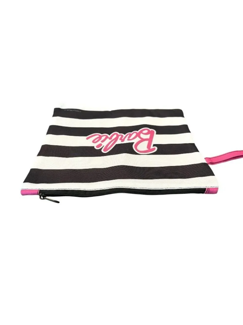 Barbie Cosmetic Trave; Bag Pouch Water Resistant Wet Dry Zipper Striped